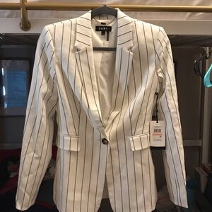 DKNY White Blazer with dark blue Pinstripes